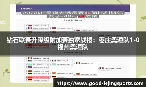 钻石联赛升降级附加赛独家战报：枣庄柔道队1-0福州柔道队